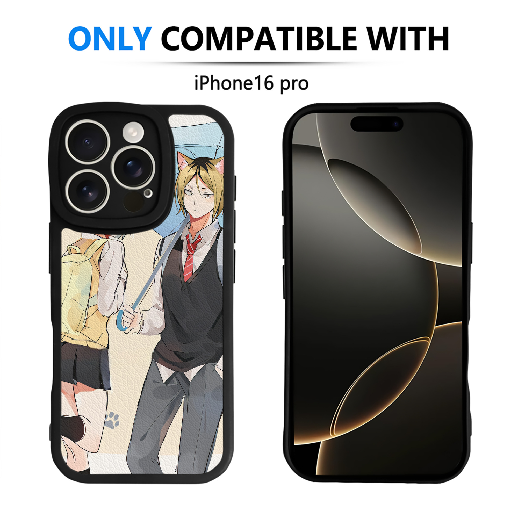 （画像用） ハイキュー!! Haikyu!! 【iPhone 16シリーズ対応】シリコンスマホケース（レザー調） 材質：シリコン